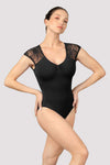 Mirella M5108LM Lace Short Sleeve Leotard