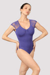Mirella M5108LM Lace Short Sleeve Leotard